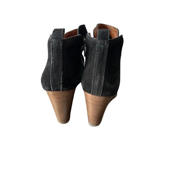 Lucky Brand Women's Black Suede Side Zipped‎ Yabba Wedge Booties Size 7.5 - Picture 5 of 5